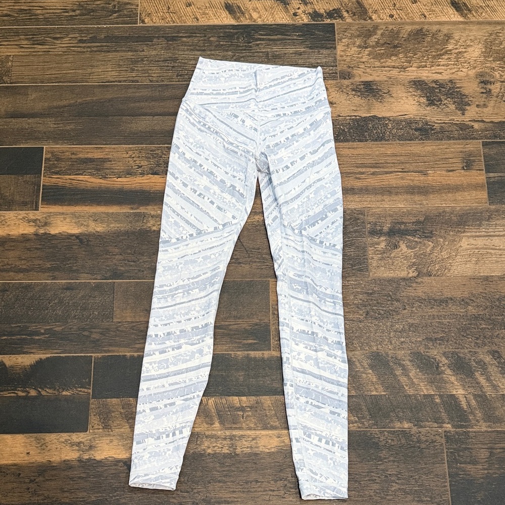 lululemon athletica Light Gray Patterned Leggings